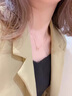Grace Girl18K金莫比烏斯項鏈女莫桑石玫瑰金鎖骨鏈送女友生禮 18K金莫比烏斯項鏈-本地倉 曬單實(shí)拍圖
