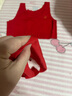 美·雅·挺少女文胸新年本命紅色內衣套裝無(wú)痕初中學(xué)生防凸點(diǎn)打底小背心蛇年 【1套裝】蠶絲新年套裝 XXXL【建議115-135斤】 曬單實(shí)拍圖
