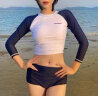 柯帛（KEBO） 温泉泳衣韩国保守防晒长袖高腰游泳衣女分体三角显瘦遮肚运动泳装 2XL（建议125-135斤） 实拍图