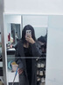 LISCN高級感法式復古翻領(lǐng)長款毛衣高個子針織寬松慵懶風外套秋冬厚開衫 灰色 M 曬單實拍圖