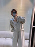 妍莉芬（yanlifen）衛(wèi)衣女裝春季2025年穿搭衣服一整套韓版休閑外套運(yùn)動(dòng)外套兩件套裝 卡其上衣+卡其闊腿褲 L【100-120斤】 曬單實(shí)拍圖