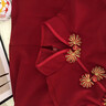 蘭卡·羅妮 蘭卡羅妮中式敬酒服新娘結(jié)婚訂婚氣質(zhì)高端旗袍禮服平時可穿 紅色長款 M 曬單實拍圖