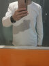 布先生明星同款男士长袖T恤秋季小白T纯色打底衣服内搭 白色 L/175  晒单实拍图