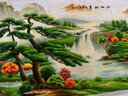 織巢鳥(niǎo)純手工十字繡成品江山如畫(huà)財運亨通財源滾滾客廳辦公室裝飾風(fēng)景畫(huà) 沒(méi)繡的印花材料套件240*90CM 曬單實(shí)拍圖