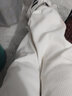 杳紜（YAOYUN）加絨加厚燈芯絨褲女秋冬新款高腰寬松運動(dòng)褲顯瘦休閑褲子 米白【加絨加厚 束腳】 S 建議75-95斤 曬單實(shí)拍圖