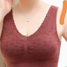 雅鹿媽媽背心式文胸女帶胸墊一體美背內衣無(wú)鋼圈中老年女士薄款無(wú)痕胸 NSDYT-C22【1件】棗紅 2XL (適合130-150斤) 曬單實(shí)拍圖