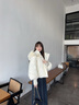 艾萊依（ERAL）羽絨服女柔美毛球短款羽絨服冬季甜美狐貍毛東方簡(jiǎn)奢風(fēng)外套 嫩鵝黃 M 160【建議110-130斤】 曬單實(shí)拍圖