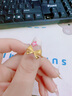 中國黃金（CHINA GOLD）精品蝴蝶金戒指足金指環(huán)蝴蝶結女生日禮物女情人節禮物 約3.4g 曬單實(shí)拍圖