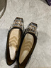 莎莎蘇[江疏影同款]春夏中式單鞋女方頭糖豆珍珠小香風(fēng)平底芭蕾鞋 黑白 39 曬單實(shí)拍圖