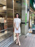 JK&JS【月光微醺】新中式旗袍改良中款少女夏季中國風(fēng)寬松復古感連衣裙 白色 S 曬單實(shí)拍圖