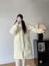 CEENIU官方中戲亮世秋同款羽絨服女中長款過膝冬cv凸乆鳥新款寬松連帽男 北勢北影藝考同款：黃色 M 曬單實(shí)拍圖