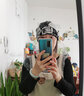 FREESCOPE戶外運(yùn)動(dòng)冰絲圍脖夏季女防曬帽子騎行面罩脖套冰涼護(hù)脖堆堆帽頭巾 創(chuàng)意黑 曬單實(shí)拍圖