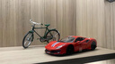 法拉利汽車模型1:24仿真合金車模成人送禮收藏?cái)[件男孩生日禮物送男友 法拉利488-紅+背景展示盒 曬單實(shí)拍圖
