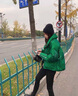 布力潘羽絨服女小個(gè)子短款免洗亮面冬季韓版立領(lǐng)寬松外套 綠色 M碼[建議90-110斤] 曬單實(shí)拍圖