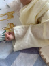 全棉时代新生婴儿睡衣春装男女满月宝宝和尚服连体衣服婴幼儿和袍 日光黄+萌萌星空黄（长款） 66cm（适合3-6个月） 实拍图