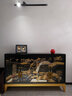 品涵藝術(shù)新中式黑色清明上河圖中古四門(mén)鞋柜客廳餐邊柜門(mén)廳裝飾玄關(guān)陳列柜 1600*400*900MM清明上河圖黑 曬單實(shí)拍圖