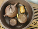 茗陽(yáng)紫砂紫泥大號(hào)樹樁茶洗大茶碗杯洗水洗筆洗茶杯茶盆功夫茶具配件 直樹樁款 曬單實(shí)拍圖