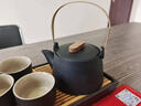 聚晟黑陶日式提梁壺側把壺陶瓷泡茶壺單壺功夫茶具蓋碗主人杯品茗杯 黑陶提梁壺(純黑) 曬單實(shí)拍圖