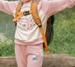 歐孕（OUYUN）兒童衛衣新款女童休閑衣服男童男孩長(cháng)袖春秋女孩寶寶上衣 芭樂(lè )粉蝶(Q彈軟糯-A類(lèi)標準) 90 【建議身高 86cm-95cm】 曬單實(shí)拍圖