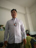 培羅蒙 成衣免燙男士商務(wù)長(zhǎng)袖輕正裝藍(lán)色條紋修身純棉襯衣易打理男裝19018 藍(lán)色 41 曬單實(shí)拍圖