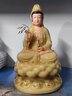 易緣漢白玉觀(guān)音菩薩家用南海觀(guān)世音菩薩娑婆三圣供奉觀(guān)音佛像坐蓮擺件 12寸高30厘米/尊（黃玉） 曬單實(shí)拍圖