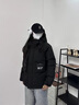 雪中飛 SNOW FLYING羽絨服男款2024冬季新款戶外短款加厚鴨絨工裝外套冬裝 黑色 XL 135-155斤 曬單實拍圖