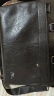 法国COW男包公文包男士商务休闲单肩斜挎背包复古手提包男 大容量电脑包旅行包 C-8609横款 典雅黑 实拍图