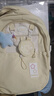 思儒霖書(shū)包女韓版ins高中生大容量少女百搭初中小學(xué)生減負寬肩帶雙肩包 黃色+零錢(qián)包+掛件 曬單實(shí)拍圖
