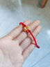 COISE 黃金腳鏈女平安扣足金轉(zhuǎn)運珠紅繩腳鏈珠寶首飾足飾品七夕禮物 平安扣紅繩黃金腳鏈 曬單實拍圖