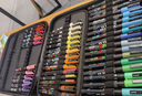 uni日本UNI三菱丙烯馬克筆PC-1M/3M/5M POSCA POP海報(bào)涂鴉筆寶色嘉繪畫涂色筆填色 手提盒裝-3M混色44支 曬單實(shí)拍圖