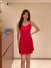 雅鹿結(jié)婚睡衣新婚情侶套裝冰絲晨袍女新娘婚用紅色本命年 NSYXX-213紅色 L 女-(建議105-120斤) 曬單實(shí)拍圖