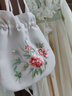 古風(fēng)包包復古文藝學(xué)院風(fēng)漢服包包刺繡斜挎包手提包束口流蘇手機包 粉色牡丹花蘇繡+流蘇 寬22高22cm 送流蘇 曬單實(shí)拍圖