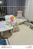 ZRYZ 兒童學習桌可升降寶寶玩具桌游戲桌幼兒園小桌子閱讀角方形桌子 小號丨加高米色方形桌 曬單實拍圖