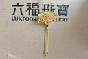六福珠寶足金花團錦扇流蘇鎏彩工藝黃金項鏈胸針兩用 計價(jià) L17TBGN0016 13.98克(含工費2614元) 曬單實(shí)拍圖