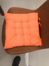 温韵纺 纯色短毛绒沙发垫子办公室坐垫冬季学生加厚坐椅垫 橘黄 40cm*40cm 实拍图
