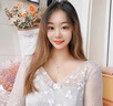 迪后（Dirholl）珍珠項鏈女新款鎖骨鏈頸鏈簡約年輕生日情人節(jié)禮物送老婆女友 珍珠項鏈女（香檳金色） 曬單實拍圖
