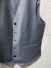 漢尼（HANY）【100澳毛】羊毛西裝馬甲男士黑色高級正裝馬夾結婚新郎西服背心 奧紐斯黑【雙排2?？邸?L (50) 曬單實(shí)拍圖