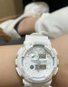 卡西歐（CASIO）禮物手表男表G-SHOCK潮流百搭黑武士雙顯運(yùn)動(dòng)石英表男七夕情人節(jié)  GAX-100A-7A白武士經(jīng)典款 曬單實(shí)拍圖
