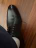 沙馳男鞋 簡(jiǎn)約系帶商務(wù)正裝鞋柔軟舒適防滑德比鞋男皮鞋 752281179Z 黑色 43 歐碼（國碼44） 曬單實(shí)拍圖
