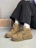 回力女鞋休閑高幫鞋情侶加絨棉鞋運動(dòng)鞋2025冬季新款aj百搭厚底板鞋子 卡其色-四季款 42 曬單實(shí)拍圖