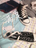 瓦邁高幫黑色帆布鞋男女百搭學(xué)生韓版暗黑系鬼臉日系小黑鞋街拍ins潮 1970s-高幫黑色 38 【女】 曬單實(shí)拍圖