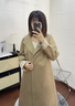 顏域新中式立領(lǐng)風(fēng)衣女款2025新款秋季時(shí)尚通勤大衣氣質(zhì)簡(jiǎn)約外套女 駝色1 S 曬單實(shí)拍圖