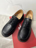 富貴鳥(niǎo)皮鞋女單鞋深口樂(lè )福鞋小皮鞋女?huà)寢屝嫫W(xué)生通勤女鞋復古英倫風(fēng) FG508黑色 38 曬單實(shí)拍圖