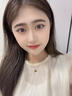 QMXD紅色愛心鈦鋼項鏈女士2025新款輕奢小眾鎖骨頸鏈吊墜高級感配飾 愛心鈦鋼項鏈 曬單實拍圖