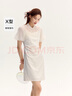 森馬（Semir）連衣裙女肌理吊帶裙小立領(lǐng)泡泡袖罩衫2024夏新款新中式兩件套 米白10301 M 160/84A 曬單實(shí)拍圖