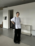 ABCICEY【明星同款】 時尚休閑板鞋女厚底增高綁帶方頭鞋 黑天鵝 37 曬單實拍圖
