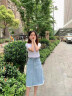 吻瑷（wenai）连衣裙女装2023年新款中国风套装夏季小个子裙子夏天两件新品 咖色上衣+吊带裙 M(建议100-110斤) 实拍图