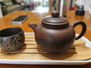 此時(shí)此刻 欽州坭興陶茶壺梁業(yè)蘭純手工泡茶壺 功夫茶具茶器水平陶壺西施壺 光素仿古壺 230ml 曬單實(shí)拍圖