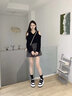 MARY JSTNI香港代購小白鞋女2025春季新款內(nèi)增高厚底百搭夏季休閑松糕運(yùn)動鞋 HK202【白黑-四季皮質(zhì)款】 38 曬單實拍圖