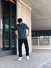 謙集（QIANJI） 美式街頭潮流夏季短袖t恤男士潮牌襯衫男寬松上衣 黑色 L 120-140斤 曬單實(shí)拍圖